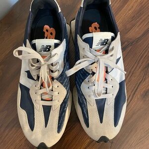 New Balance Men's Navy and Beige Sneakers